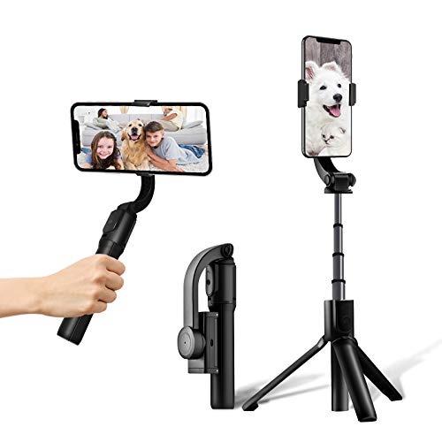 Stabilisateur Smartphone, 1 Axe Gimbal Stabilisateur de Téléphone Portable, Selfie