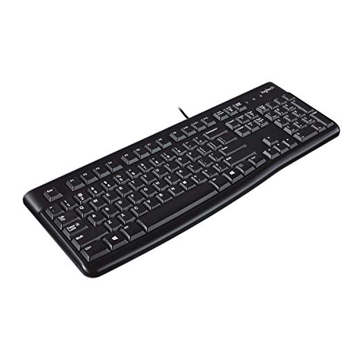 Logitech K120 Clavier filaire Business Windows, Plug-and-Play USB, Touches Silencieuses