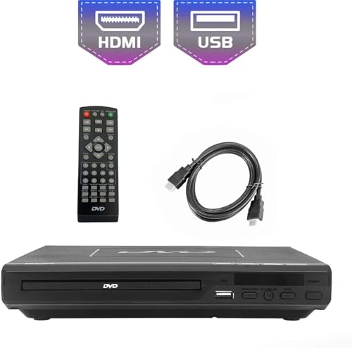 KCR Lecteur pour TV, DVD/CD/MP3/ avec Port USB, Sortie HDMI