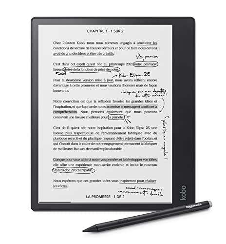 Kobo Elipsa 2E | Liseuse | 10.3” Écran Tactile antireflet