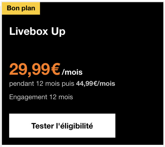 Promo Livebox Up