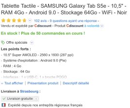 Promo Galaxy Tab S5e
