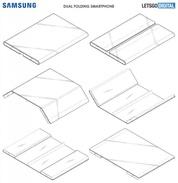 Smartphone pliable Samsung brevet