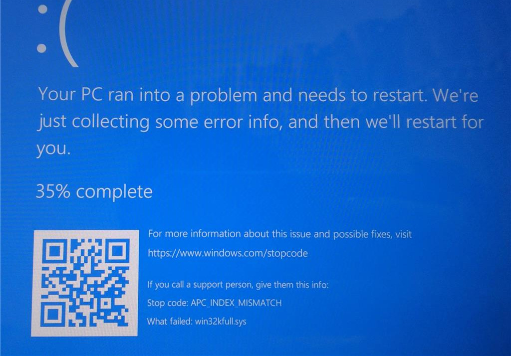 Printing blue screen crash