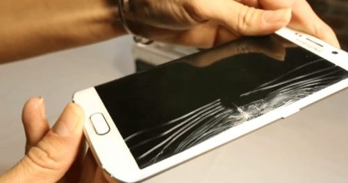 Le Samsung Galaxy S6 après une mauvaise chute