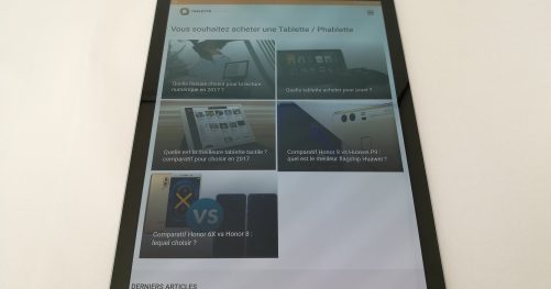 La Galaxy Tab S3 de face en test