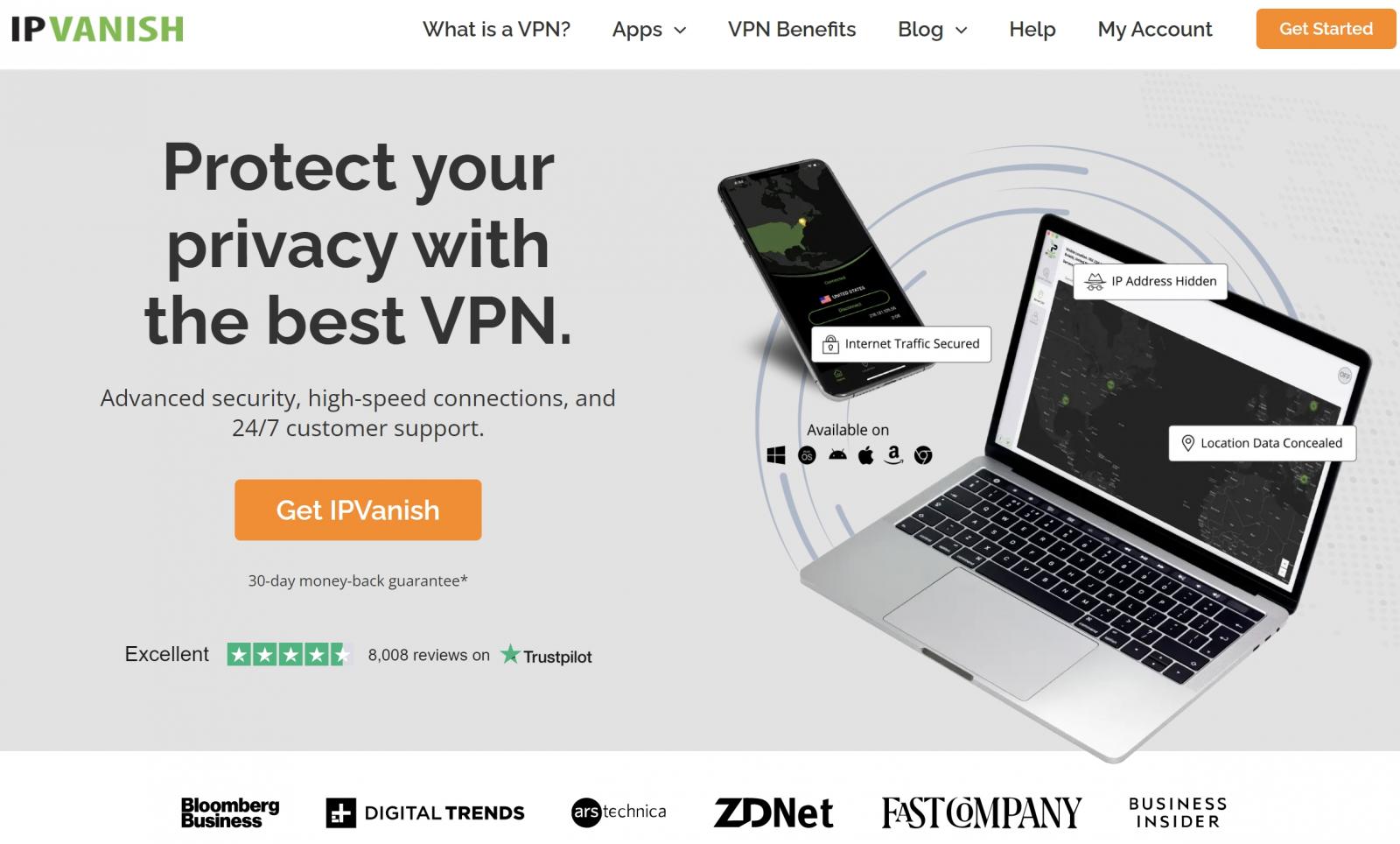 ipvanish home page