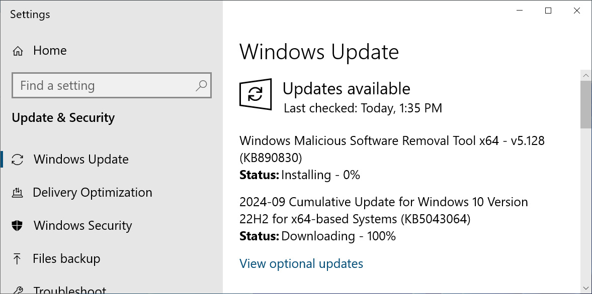 Windows 10 KB5043064 cumulative update preview