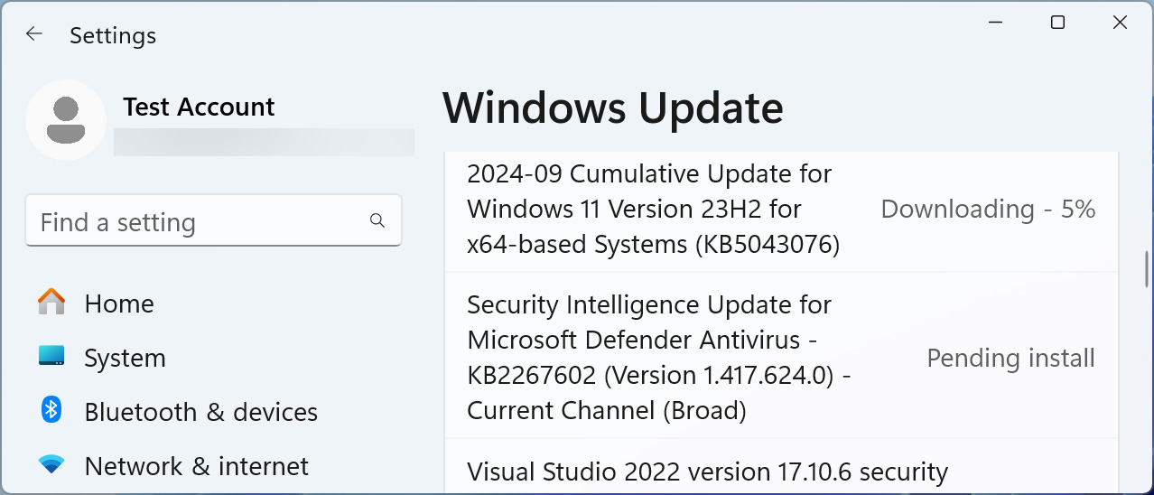 Windows 11 KB5043076 cumulative update