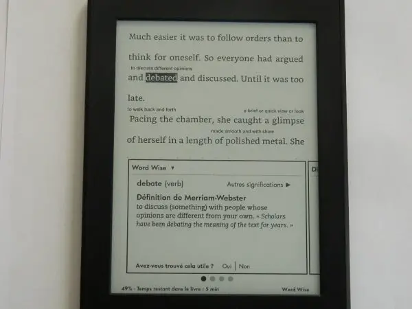 Kindle Paperwhite - Word Wise
