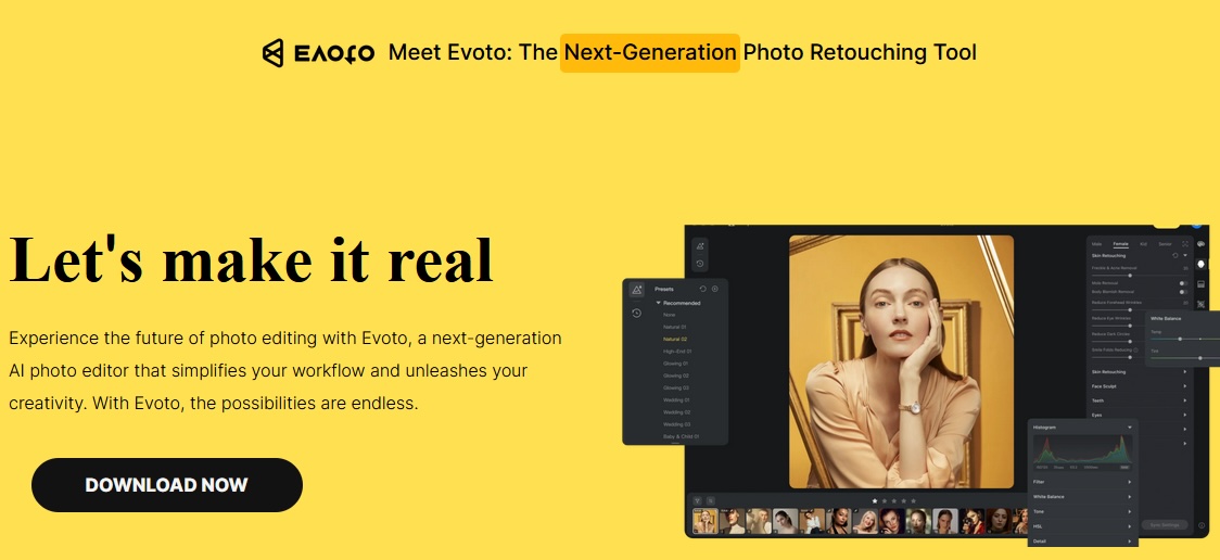 Fake AI photo editor website