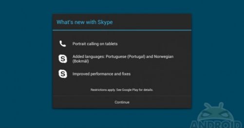 Skype pour Android mis à jour