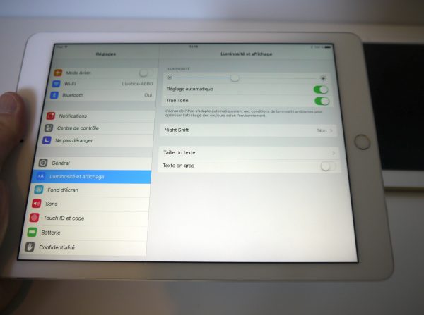 Fonction True Tone de iPad Pro 9