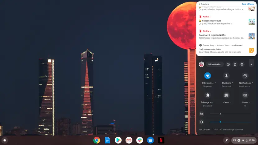 Chrome OS - Notifications