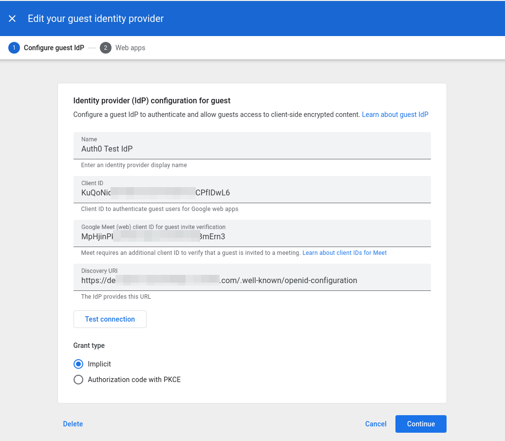 Admin-side settings to set identity verification methods