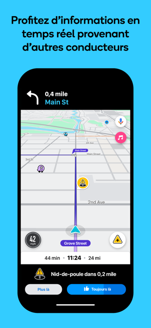 ‎Navigation Waze et trafic Capture d'écran