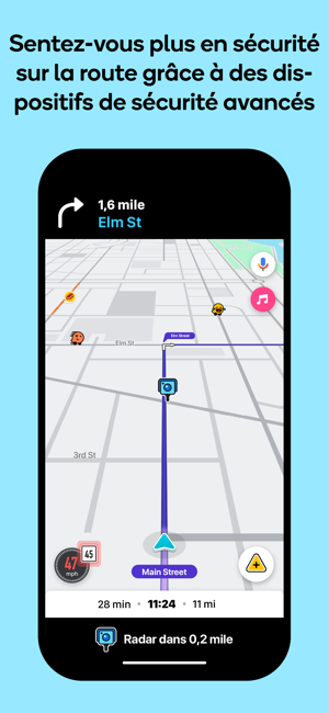 ‎Navigation Waze et trafic Capture d'écran