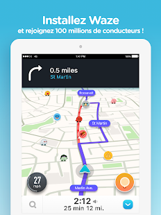 Navigation Waze et trafic Capture d'écran